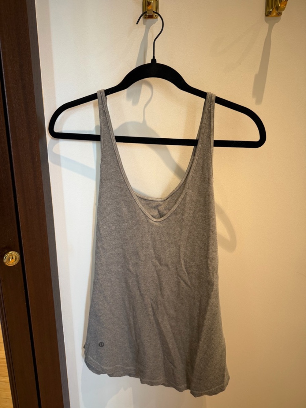lululemon athletica Heather Gray Scoop Neck Tank